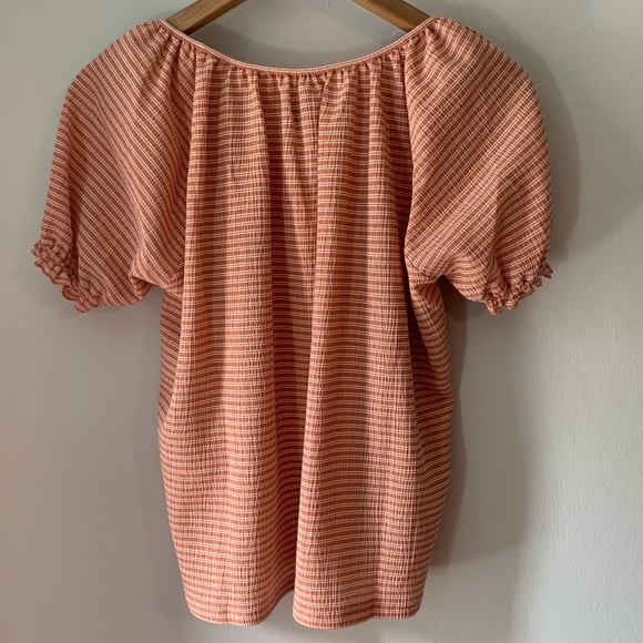 Madewell puff sleeve striped peasant top Small - Picture 3 of 5